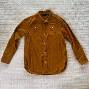 Janie and Jack Golden Brown Corduroy Shirt Size 7